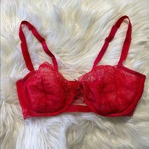 Red sparkle bra